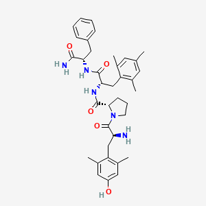 molecular formula C37H47N5O5 B10848343 Dmt-Pro-Tmp-Phe-NH2 