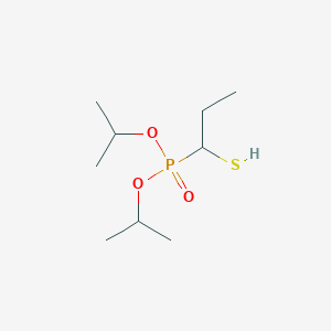 molecular formula C9H21O3PS B10848344 Diisopropyl 1-mercaptopropylphosphonate 