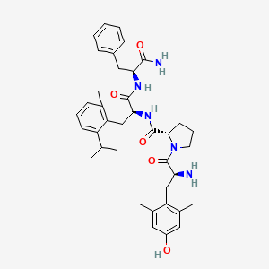 molecular formula C38H49N5O5 B10848368 Dmt-Pro-Imp-Phe-NH2 