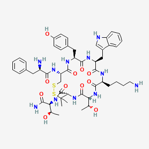 molecular formula C51H69N11O11S2 B10848387 D-Phe-Cys-Tyr--Trp-Lys-Thr-Pen-Thr-NH2 