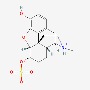 [(4R,4aR,7S,7aR,12bS)-9-hydroxy-3-methyl-1,2,3,4,4a,5,6,7,7a,13-decahydro-4,12-methanobenzofuro[3,2-e]isoquinolin-3-ium-7-yl] sulfate