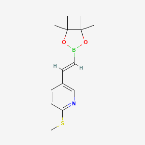 molecular formula C14H20BNO2S B10848428 2-methylsulfanyl-5-[(E)-2-(4,4,5,5-tetramethyl-1,3,2-dioxaborolan-2-yl)ethenyl]pyridine 