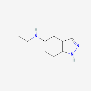 molecular formula C9H15N3 B10848537 2H-Indazol-5-amine, N-ethyl-4,5,6,7-tetrahydro- 