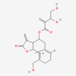 [(6E,10Z)-10-(hydroxymethyl)-6-methyl-3-methylidene-2-oxo-3a,4,5,8,9,11a-hexahydrocyclodeca[b]furan-4-yl] 3,4-dihydroxy-2-methylidenebutanoate