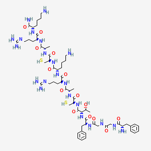 molecular formula C62H102N22O14S2 B10848602 Fggftcarkcark 