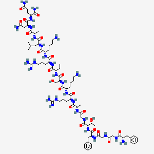 molecular formula C80H132N28O21 B10848623 F-G-G-F-T-G-A-R-K-S-Aib-R-K-L-A-N-Q-CONH2 