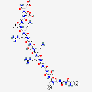 molecular formula C79H128N26O23 B10848643 Fggftgarksarklade 