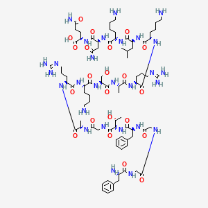 molecular formula C82H136N28O22 B10848645 Fggftgarksarklknq 