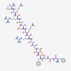 molecular formula C67H111N23O16 B10848653 Fggftgarksarkl 