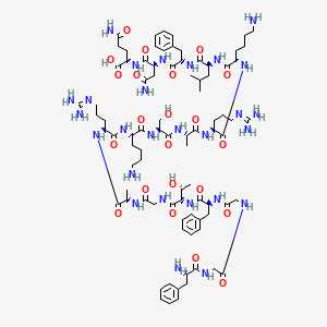 molecular formula C85H133N27O22 B10848656 Fggftgarksarklfnq 