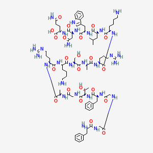 molecular formula C87H134N28O22 B10848683 Fggftgarksarklwnq 