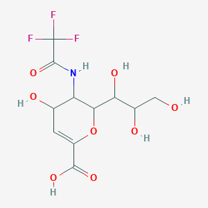 4-hydroxy-3-[(2,2,2-trifluoroacetyl)amino]-2-(1,2,3-trihydroxypropyl)-3,4-dihydro-2H-pyran-6-carboxylic acid