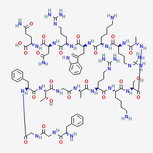 molecular formula C87H135N31O22 B10848709 Fggftgarksarkwrnq 