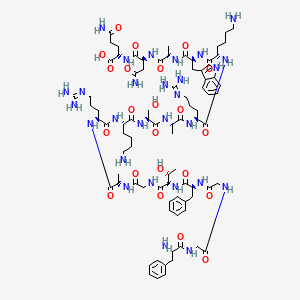 molecular formula C84H128N28O22 B10848717 Fggftgarksarkwanq 