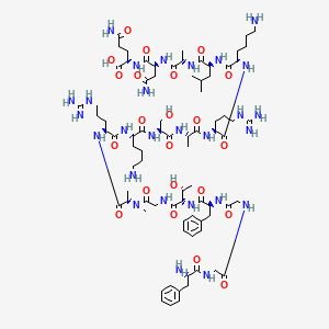 molecular formula C80H131N27O22 B10848726 F-G-G-F-T-G-MeA-R-K-S-A-R-K-L-A-N-Q-COOH 