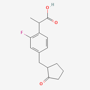 molecular formula C15H17FO3 B10848750 2-Fluoroloxoprofen 