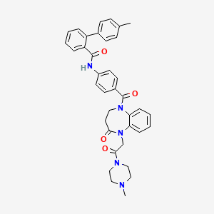 molecular formula C37H37N5O4 B10848759 5-{4-[2-(4-methylphenyl)benzoylamino]benzoyl}-1-(4-methyl-1-piperazinylcarbonyl)methyl-1,3,4,5-tetrahydro-1,5-benzodiazepin-2(2H)-one 