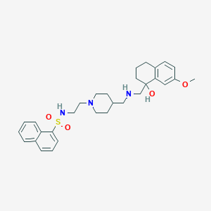 N-[2-[4-[[(1-hydroxy-7-methoxy-3,4-dihydro-2H-naphthalen-1-yl)methylamino]methyl]piperidin-1-yl]ethyl]naphthalene-1-sulfonamide