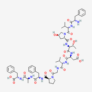 molecular formula C60H81N11O16 B10848805 FV-Hyp-TDVGPFAF 