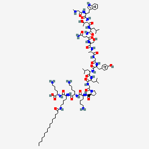 H-Sar-Trp-Thr-Leu-Asn-Ser-Ala-Gly-Tyr-Leu-Leu-Gly-Pro-Lys-Lys-Lys(palmitoyl)(palmitoyl)-Lys-OH