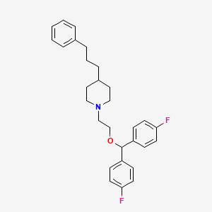 molecular formula C29H33F2NO B10848830 1-{2-[Bis-(4-fluoro-phenyl)-methoxy]-ethyl}-4-(3-phenyl-propyl)-piperidine 