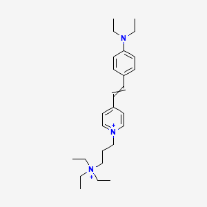 molecular formula C26H41N3+2 B10848837 3-[4-[2-[4-(Diethylamino)phenyl]ethenyl]pyridin-1-ium-1-yl]propyl-triethylazanium 