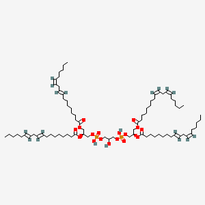 [(2R)-3-[hydroxy-[2-hydroxy-3-[hydroxy-[(2S)-2-[(9E,12E)-octadeca-9,12-dienoyl]oxy-3-[(9E,12Z)-octadeca-9,12-dienoyl]oxypropoxy]phosphoryl]oxypropoxy]phosphoryl]oxy-2-[(9E,12Z)-octadeca-9,12-dienoyl]oxypropyl] (9Z,12Z)-octadeca-9,12-dienoate