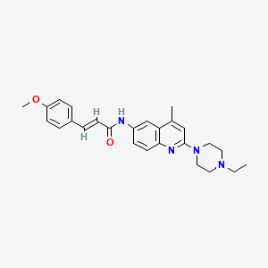 (2E)-N-[2-(4-Ethylpiperazin-1-YL)-4-methylquinolin-6-YL]-3-(4-methoxyphenyl)prop-2-enamide