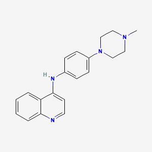 molecular formula C20H22N4 B10848921 [4-(4-Methylpiperazin-1-yl)phenyl]quinolin-4-ylamine 