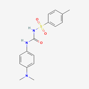 molecular formula C16H19N3O3S B10848928 ({[4-(Dimethylamino)anilino]carbonyl}amino)(4-methylphenyl)dioxo-lambda~6~-sulfane 