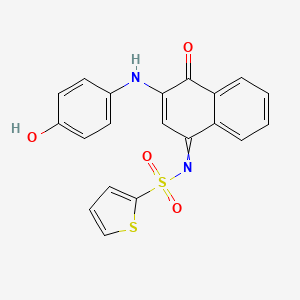 N-[3-(4-hydroxyanilino)-4-oxonaphthalen-1-ylidene]thiophene-2-sulfonamide