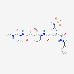 N-[(1s,2s,4r)-2-Hydroxy-1-Isobutyl-5-({(1s)-1-[(Isopropylamino)carbonyl]-2-Methylpropyl}amino)-4-Methyl-5-Oxopentyl]-5-[methyl(Methylsulfonyl)amino]-N'-[(1r)-1-Phenylethyl]isophthalamide