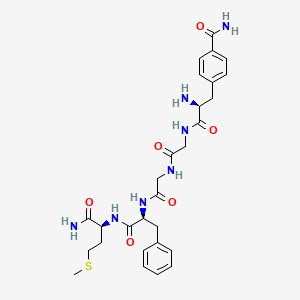 molecular formula C28H37N7O6S B10849017 H-Cpa-Gly-Gly-Phe-Met-NH2 