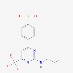 N-sec-butyl-4-(4-(methylsulfonyl)phenyl)-6-(trifluoromethyl)pyrimidin-2-amine