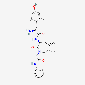 molecular formula C29H32N4O4 B10849042 H-Dmt-Aba-Gly-NH-Ph 