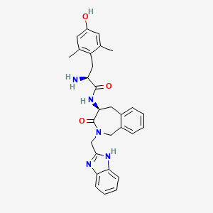 molecular formula C29H31N5O3 B10849050 H-Dmt-Aba-Gly-NH-CH2-Bid 