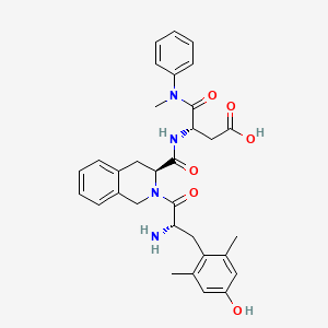 molecular formula C32H36N4O6 B10849104 H-Dmt-Tic-Asp-N(Me)-Ph 