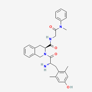 molecular formula C30H34N4O4 B10849107 H-Dmt-Tic-Gly-N(Me)-Ph 