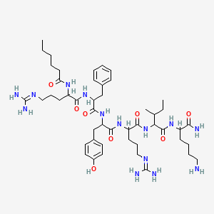 hexanoyl-DL-Arg-DL-Phe-DL-Tyr-DL-Arg-DL-xiIle-DL-Lys-NH2