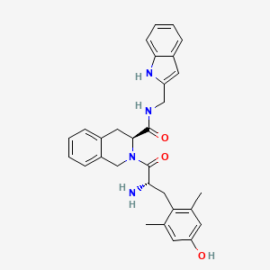 molecular formula C30H32N4O3 B10849136 H-Dmt-Tic-NH-CH2-Indl 