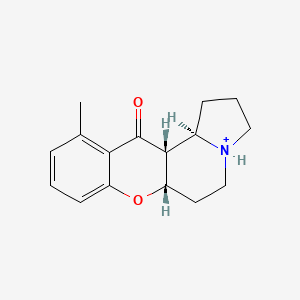 (6aS,12aR,12bR)-11-methyl-2,3,4,5,6,6a,12a,12b-octahydro-1H-chromeno[2,3-g]indolizin-4-ium-12-one