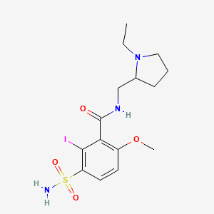 N-[(1-ethylpyrrolidin-2-yl)methyl]-2-iodo-6-methoxy-3-sulfamoylbenzamide