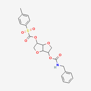 [3-(Benzylcarbamoyloxy)-2,3,3a,5,6,6a-hexahydrofuro[3,2-b]furan-6-yl] (4-methylphenyl)sulfonylformate