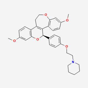 1-[2-[4-[(19R)-5,15-dimethoxy-8,18-dioxatetracyclo[9.8.0.02,7.012,17]nonadeca-1(11),2(7),3,5,12(17),13,15-heptaen-19-yl]phenoxy]ethyl]piperidine