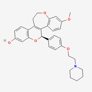 (19R)-5-methoxy-19-[4-(2-piperidin-1-ylethoxy)phenyl]-8,18-dioxatetracyclo[9.8.0.02,7.012,17]nonadeca-1(11),2(7),3,5,12(17),13,15-heptaen-15-ol