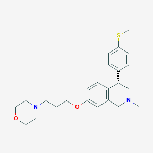 4-[3-[[(4S)-2-methyl-4-(4-methylsulfanylphenyl)-3,4-dihydro-1H-isoquinolin-7-yl]oxy]propyl]morpholine