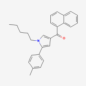 molecular formula C27H27NO B10849652 naphthalen-1-yl(1-pentyl-5-p-tolyl-1H-pyrrol-3-yl)methanone 