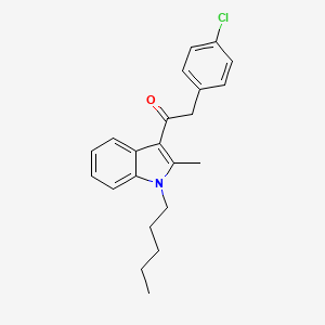 molecular formula C22H24ClNO B10849660 2-(4-chlorophenyl)-1-(2-methyl-1-pentyl-1H-indol-3-yl)ethanone CAS No. 864445-59-0