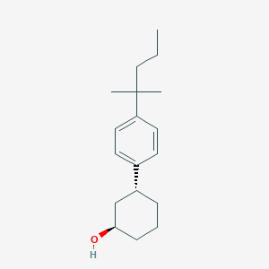 molecular formula C18H28O B10849671 (1R,3R)-3-[4-(2-methylpentan-2-yl)phenyl]cyclohexan-1-ol 