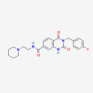 3-(4-fluorobenzyl)-2,4-dioxo-N-(2-(piperidin-1-yl)ethyl)-1,2,3,4-tetrahydroquinazoline-7-carboxamide